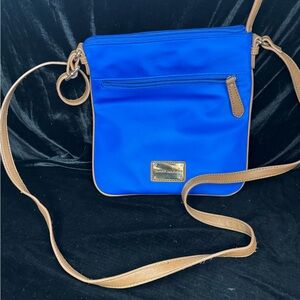 Tommy Hilfiger Royal Blue Crossbody Bag with Brown Strap unused